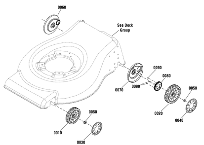 Wheels Group - Standard Wheel (881339) Diagram and Parts List for 2012 Briggs and Stratton Lawn Mower